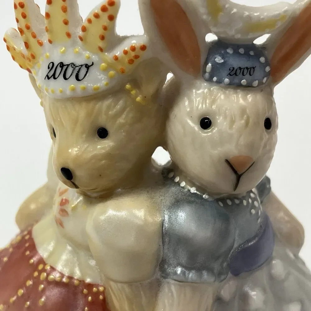 Muffy Vanderbear Muffy & Hoppy Millennium Porcelain Box Set 2000 | /w Box 4
